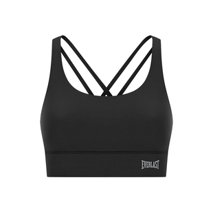 美国EVERLAST拳击运动文胸女可拆卸胸垫防震瑜伽健身背心外穿抹胸