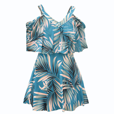 游泳衣女保守温泉仙女范遮肚显瘦