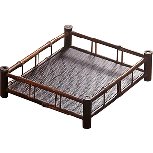 斑竹干泡台茶盘 全竹制茶道茶具收纳盘茶托盘 茶棚壶承茶杯架杯托