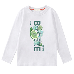 男童长袖t恤纯棉春装2026新款痞帅风男孩春季儿童打底衫春秋上衣