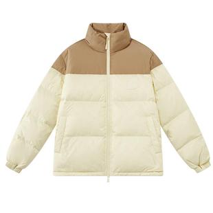 BEASTER撞色拼接潮情侣面包羽绒服外套冬白鸭绒美式复古暖无性别