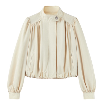 MISSCOCOON可可尼荷叶边棉质外套