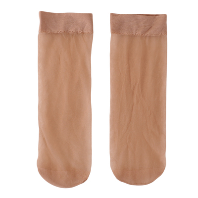 袜子女永春脚尖透明黑肉色短袜