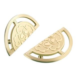 中古风新中式柜门拉手合金衣柜橱柜抽屉古铜色门把手圆形花开富贵