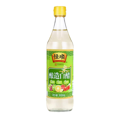 镇江恒顺酿造白醋500ml*2瓶装家用炒菜红烧吃饺子蘸食用凉拌白醋