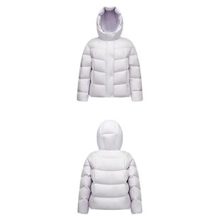 轻松|森马羽绒服女冬90绒子三防发热抗静电2025新款龟背连帽外套