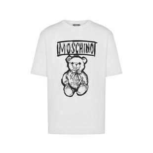 【礼物低至5折】Moschino/莫斯奇诺 男士Teddy泰迪熊简约T恤