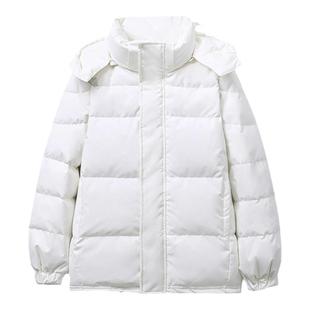 新国标女装羽绒服男女短款冬季2025年新款加厚连帽情侣款宽松中戏