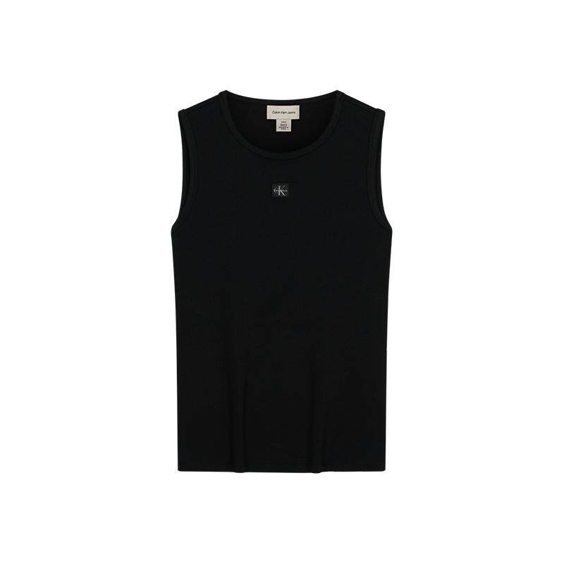 【邝玲玲同款】CK Jeans26春夏女士罗纹微弹性感辣妹露腰内搭背心