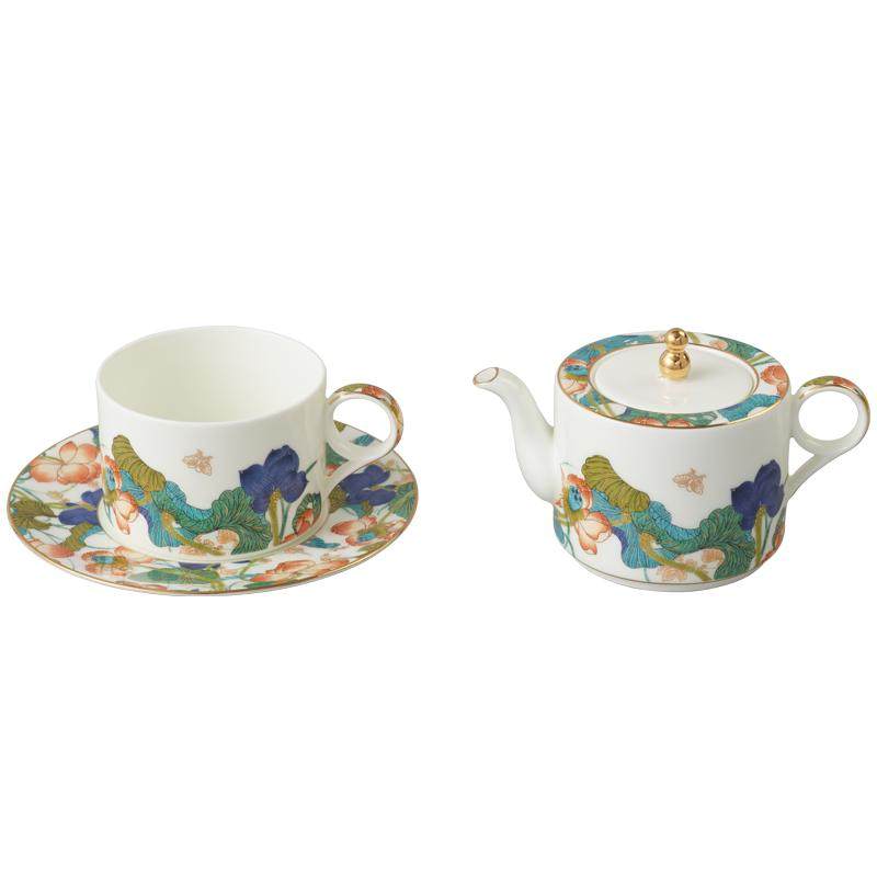 永丰源幸福和鸣4头茶咖具套装陶瓷咖啡杯下午茶杯