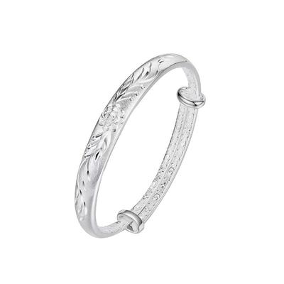 香港正生纯银妈妈款时尚气质手镯