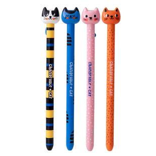 解压中性笔拉动尾巴出芯高颜值刷题笔女生款好看的圆珠笔初中小学生顺滑速干0.5CS笔头考试用男孩黑色水笔