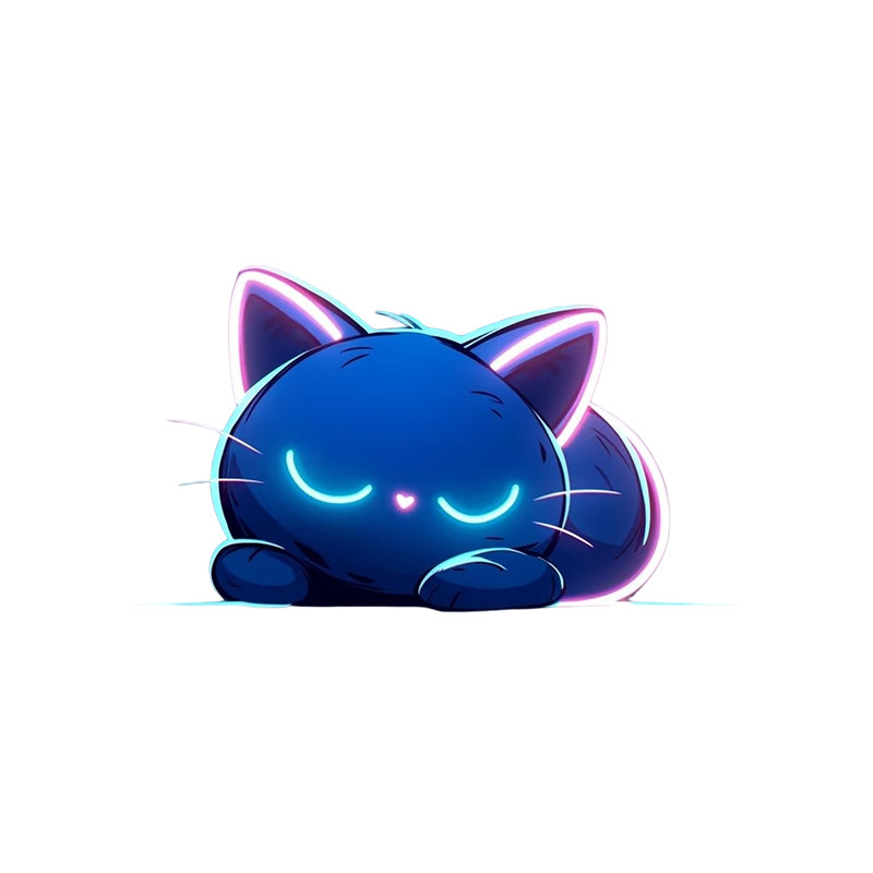 反光卡通小猫车身贴贴纸