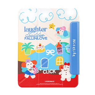 PaPaPa制造局 [狗狗派对]可爱Y折三折磁吸可拆分iPad2025磁吸保护套新款苹果iPad11保护壳10.9平板Pro11寸