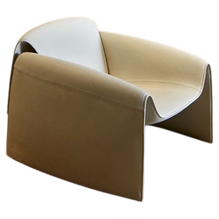 Poliform Le club意式极简高端轻奢椅子设计师休闲单人沙螃蟹发椅