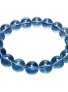 幸运石天然海蓝宝冰川蓝手串补水
