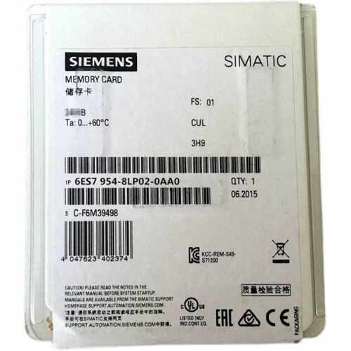 议价西门子6ES7954-8LP04-0AA0存储卡 用于 S7-1x 00 CPU33V2GB