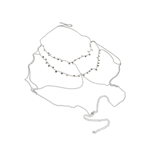 欧美水钻胸链女高级感性感身体流苏项链装饰大码链条露背装配饰品