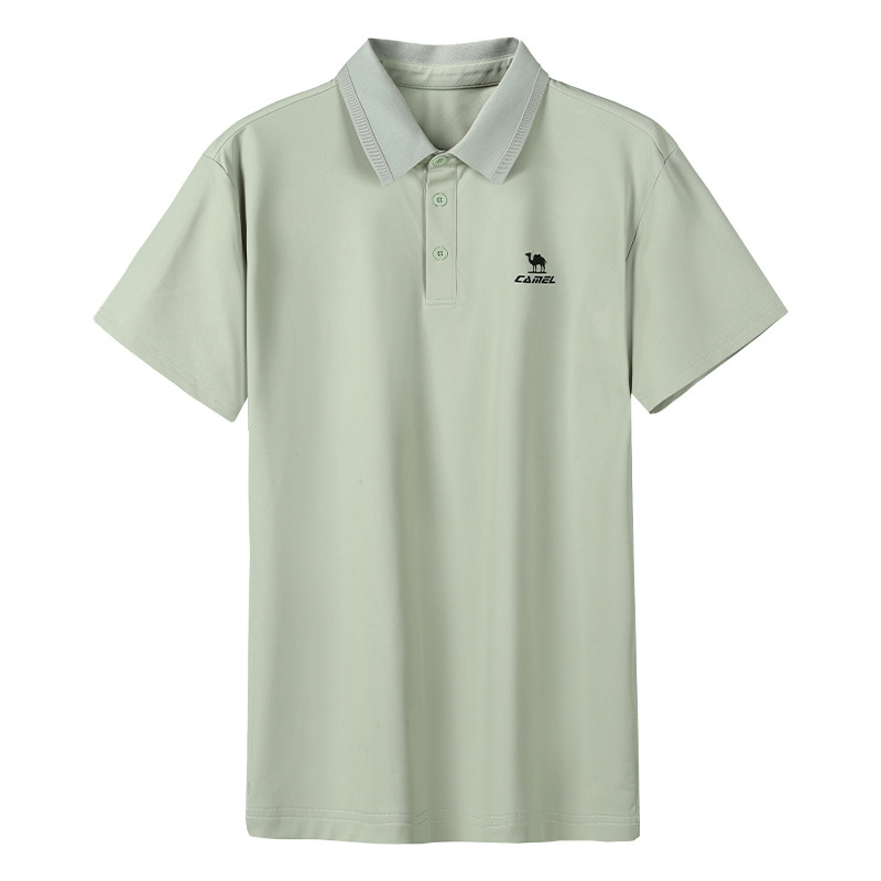骆驼运动薄款POLO衫套装爸爸衣服