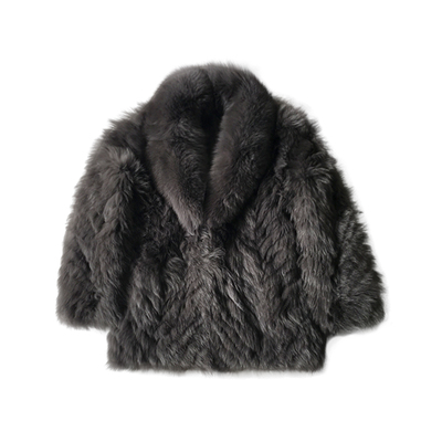 由派头进口狐狸毛男士皮草外套