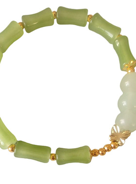 新品特价马上涨价清新优雅招财竹节玉手链显气质嫩肤节节高手镯