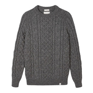 英国Peregrine ARAN麦昆同款阿兰男士羊毛渔夫毛衣圆领厚款针织衫