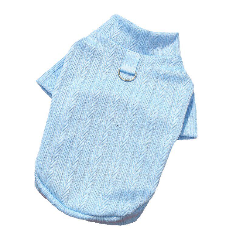 宠物衣服狗狗保暖衣高领毛衣可牵引小型犬比熊泰迪宠物衣服冬天