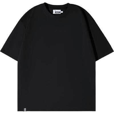 i.tizzue黑色短袖男夏季宽松