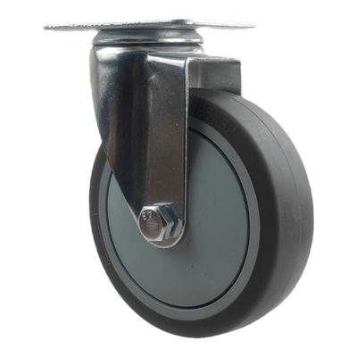 3寸4寸橡胶平板丝杆静音万向脚轮