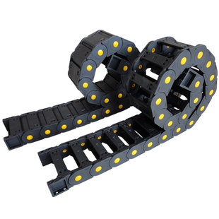 拖链坦克链条机床不锈钢铝金属钢制尼龙塑料活动线槽静音电缆履带