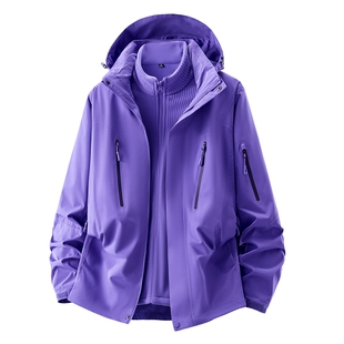 骆驼骑师全热封冲锋衣三合一女2026新款外套春季登山服妈妈装衣服