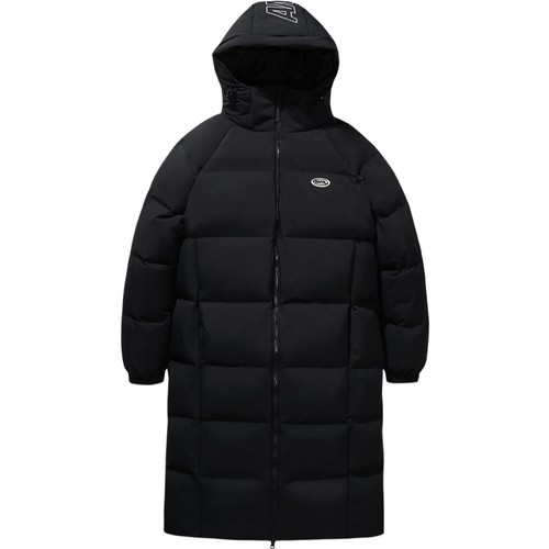 安踏六度芯羽绒服长款加厚保暖2025冬季新款科技速暖男士黑面包服