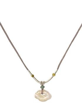 樱花玛瑙编织绳项链女款秋冬