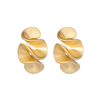 UeedU韩系ins奶油花耳钉925银针