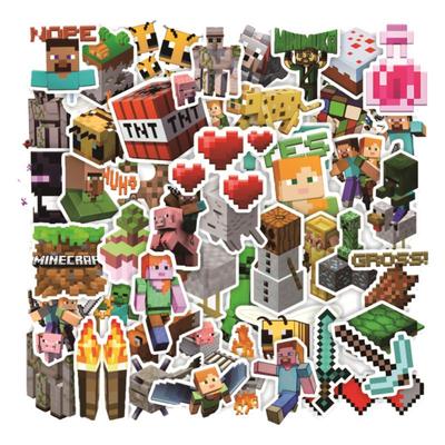 50张我的世界游戏防水装饰小贴纸
