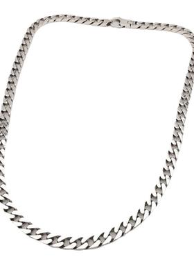 纯银项链男古巴链坦克链时尚潮饰