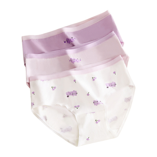 红豆少女内裤纯棉抗菌2025新款女生三角裤初中生高中学生透气短裤