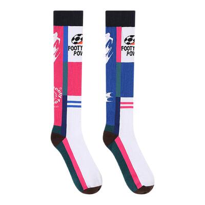 CryingCenterxFootygirls女足复古拼色足球袜长筒运动袜 哭喊中心