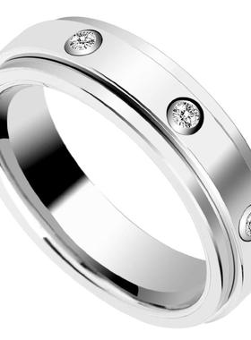 莫桑石戒指情侣女食指男