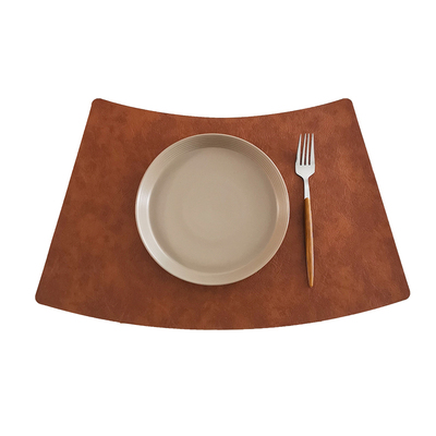 餐垫扇形防水防油西餐垫皮革桌垫