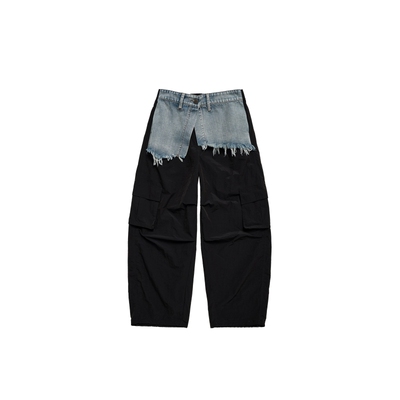 VVNK JANE PLUS2026春季新款假两件工装长裤子女J610869035A