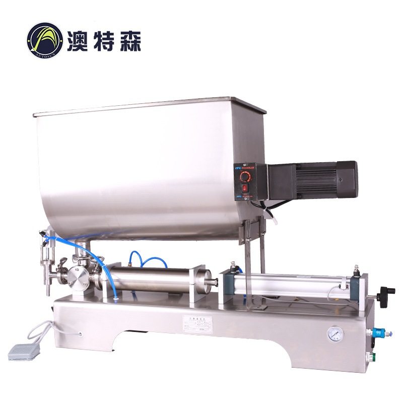 U型搅拌灌装机豆瓣酱花生酱罐装机肉酱火锅底料膏体半自动灌装机