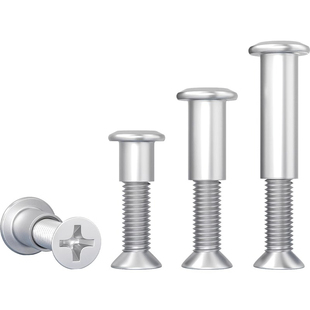 304不锈钢沉头十字平子母铆钉对接对锁螺丝螺母夹板家具组合套装