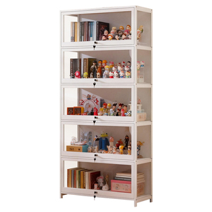 书柜带锁展示柜带门防尘手办柜痛柜电竞房陈列柜家用收纳储物柜子