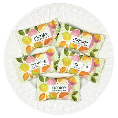 Monice茉奈海盐柠檬味夹心硬糖优质结婚庆喜糖果前台接待零食散装
