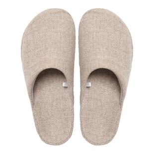 日本简约足弓静音拖鞋家用居家室内包头棉麻厚底地板防滑秋冬季男