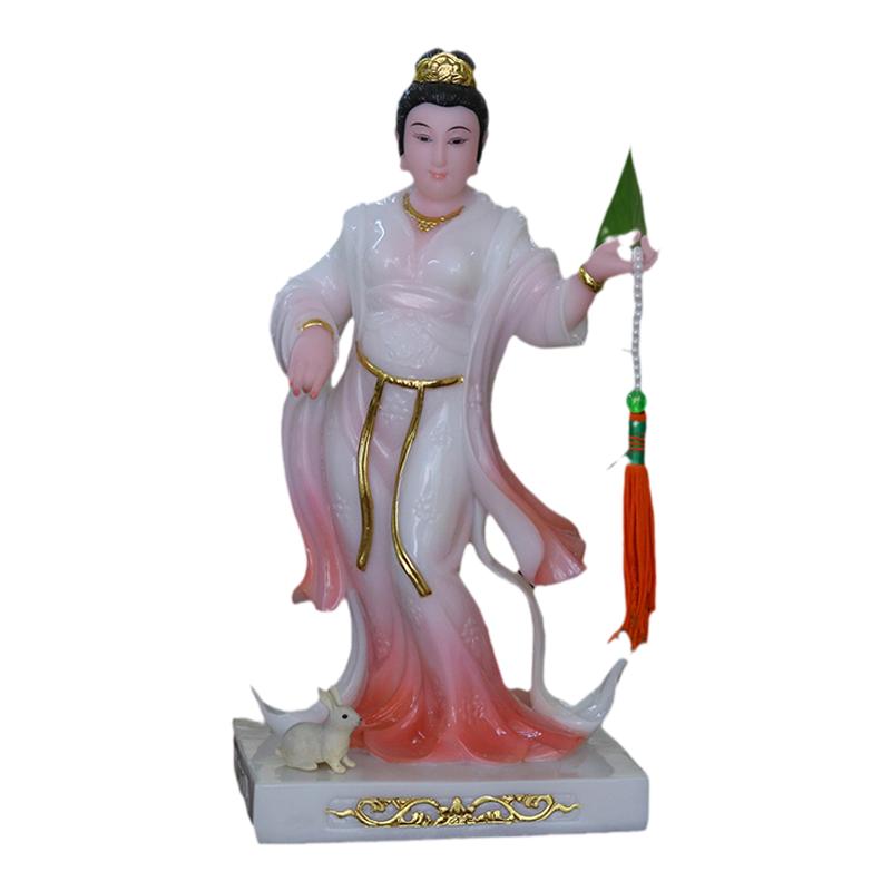 嫦娥仙子佛像树脂摆件汉白玉