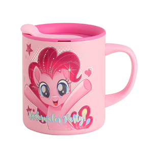 小马宝莉儿童水杯家用带刻度不锈钢牛奶杯女宝敞口喝水保温马克杯