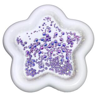 新款平底圆形水钻银色镀底美甲钻雾中青莲混合玻璃SS6-SS30水晶