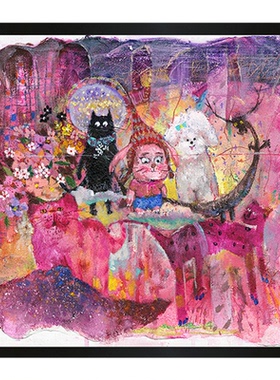 南知彩艺术中古风小众油画